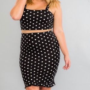Disney/ Polka Dot High Waisted Skirt Set